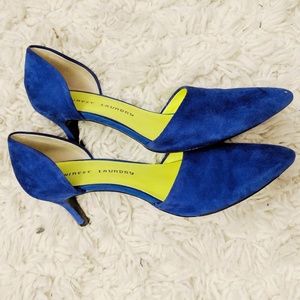 Cobalt Blue Chinese Laundry Suede Kitten Heel